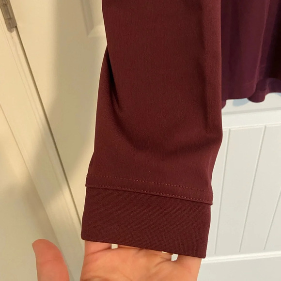 NWOT | ProTour men’s cool play burgundy patterned‎ long sleeve polo — large - Picture 3 of 6